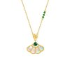 Opulent Fan Pendant Necklace-1