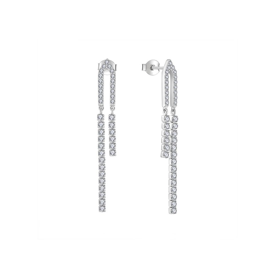 Radiant Cascade Diamond Drop Earrings