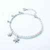 Stellar Snowflake Pearl Bracelet-5